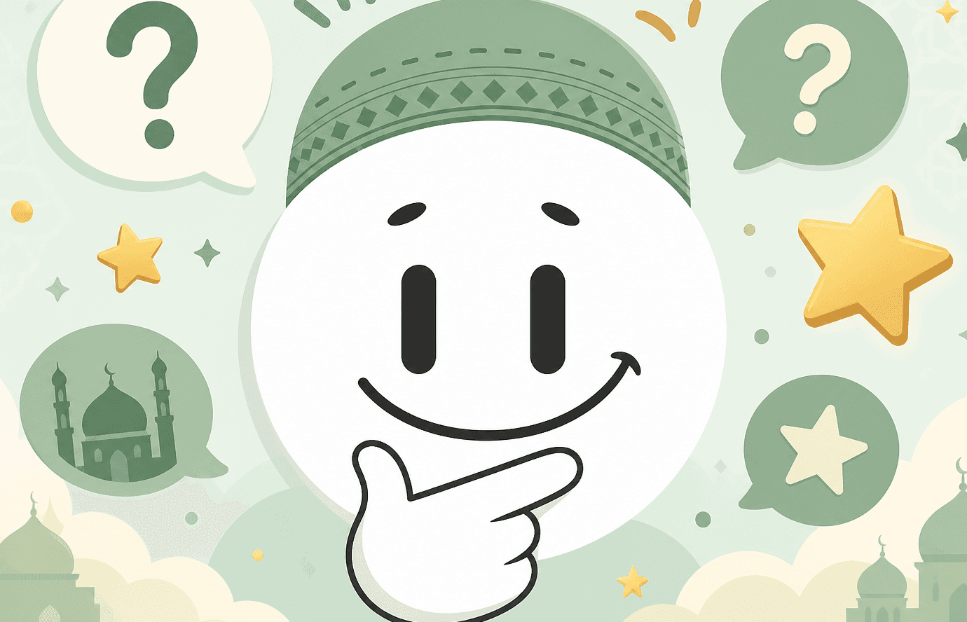 Mascot playing Islamic quiz